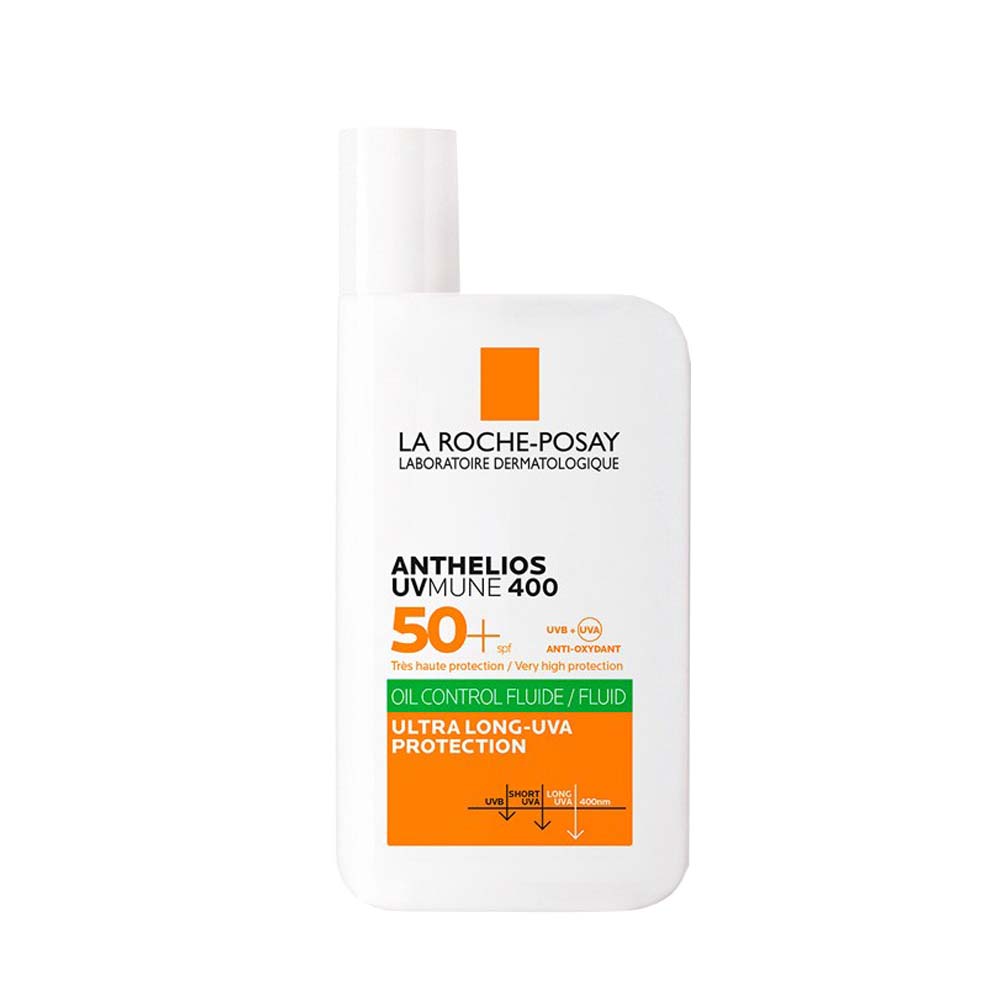 کرم ضد آفتاب بدون رنگ لاروش پوزای spf 50 مدل oil control مناسب برای انواع پوست حجم 50 میلی‌لیتر