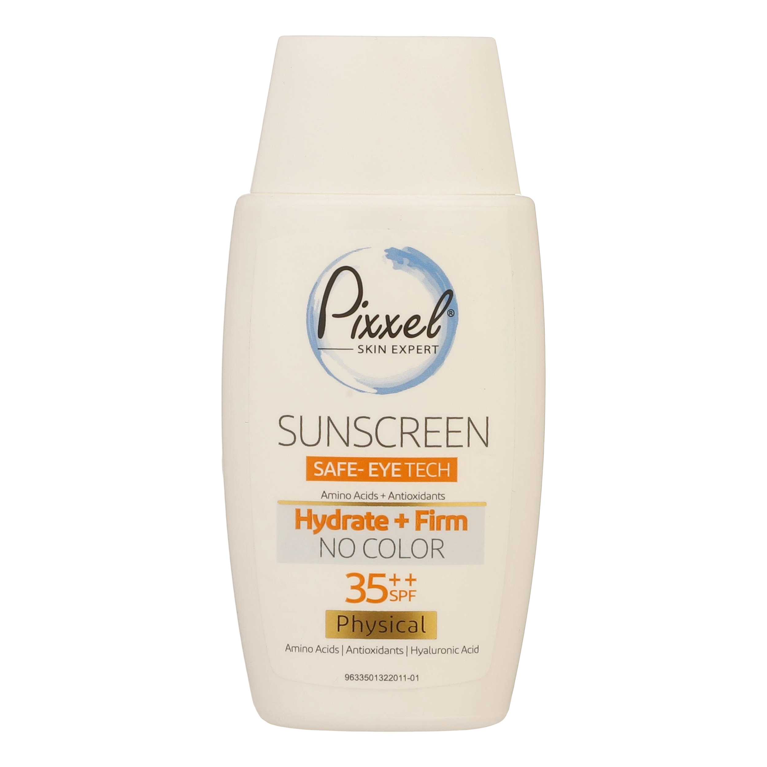 کرم ضد آفتاب بدون رنگ پیکسل spf35 ‌مدل physical مناسب انواع پوست‌ حجم 50 میلی‌لیتر
