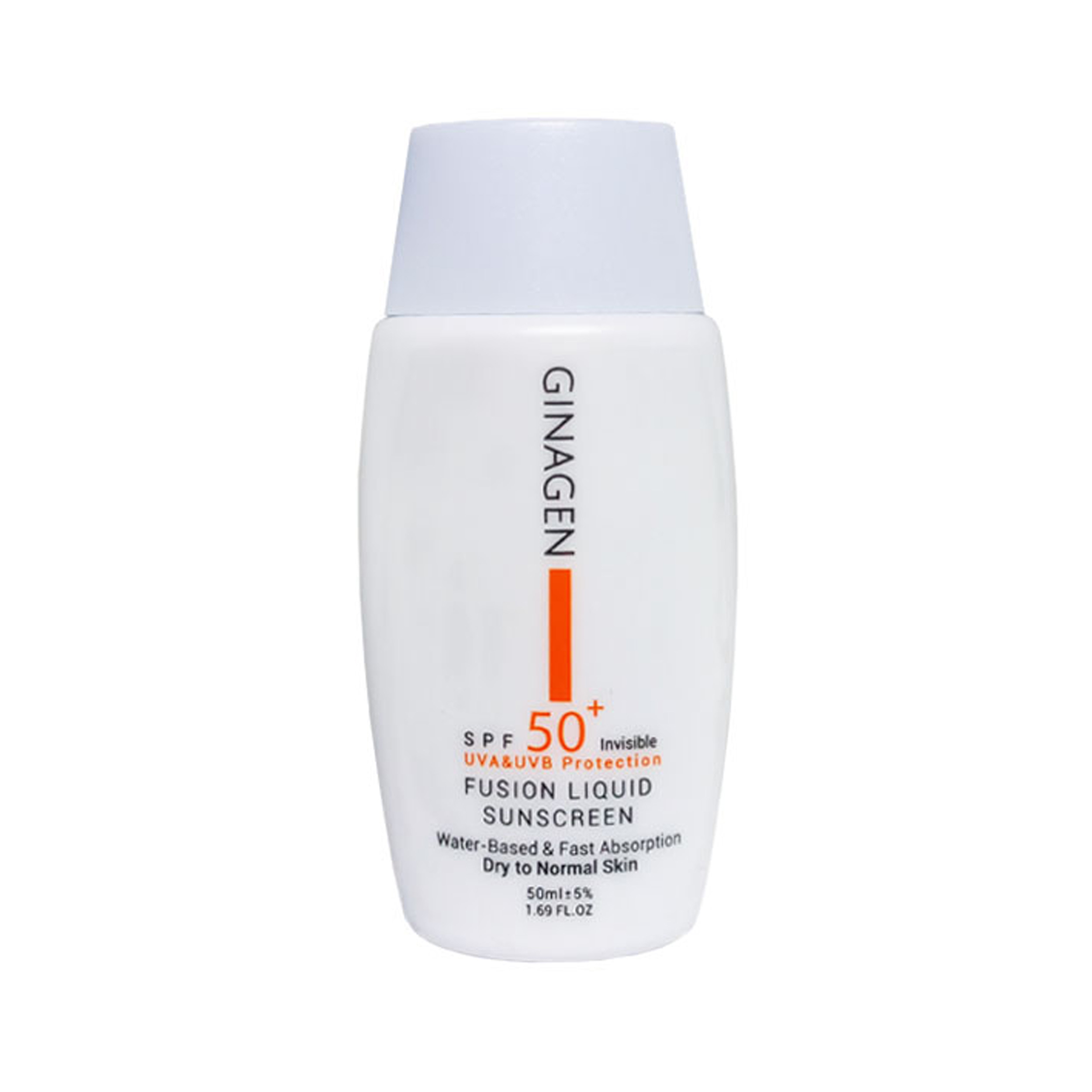 کرم ضد آفتاب بدون رنگ ژیناژن spf 50 مدل 00 مناسب پوست‌های خشک و معمولی حجم 50 میلی‌لیتر