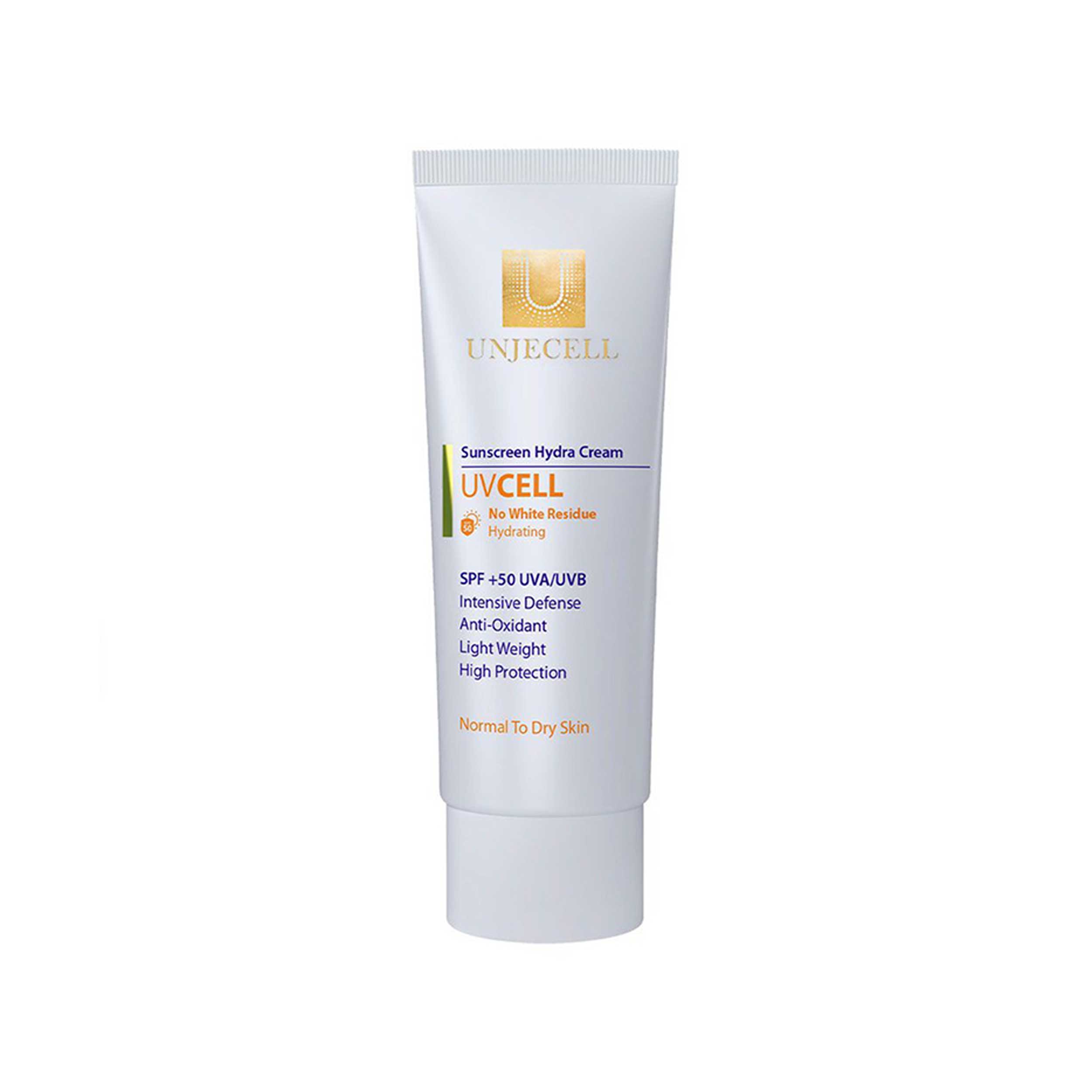 کرم ضد آفتاب بی رنگ آنژسل spf50 مدل uvcell مناسب انواع پوست حجم 40 میلی لیتر
