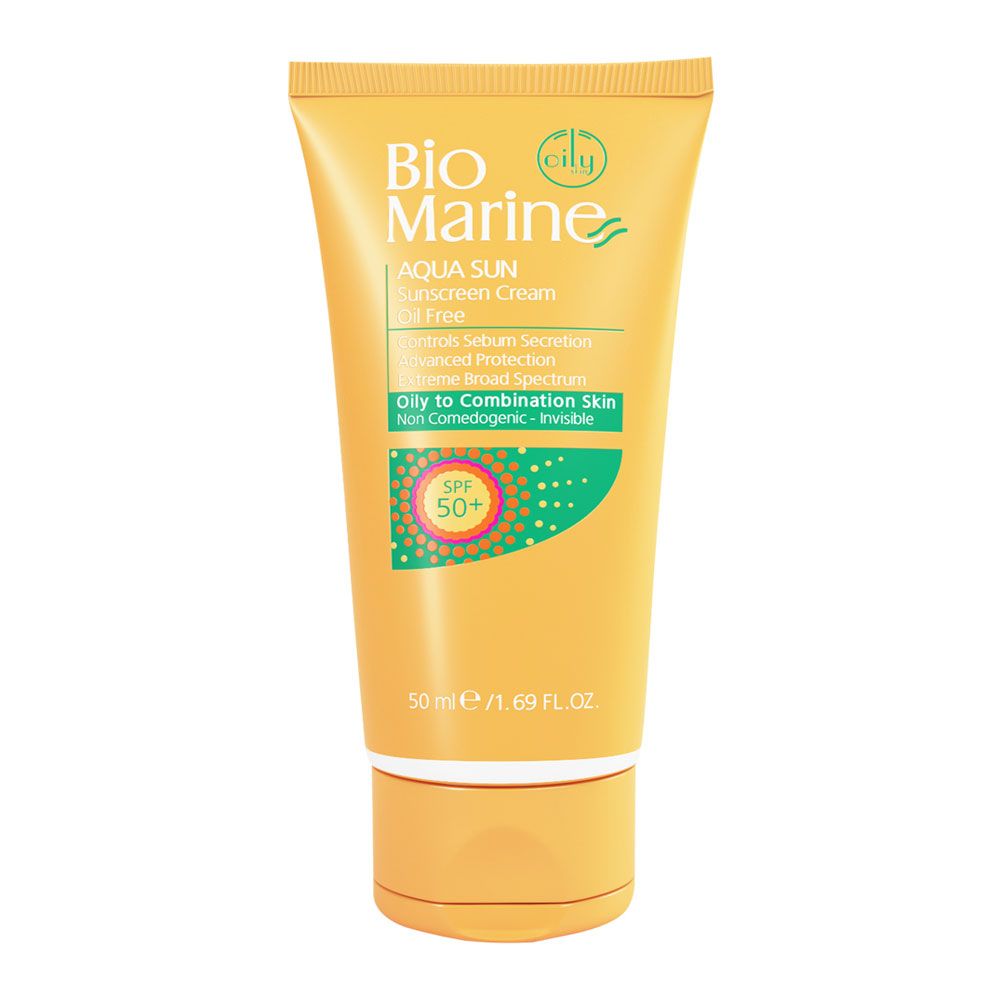 کرم ضد آفتاب بی رنگ بایومارین spf50 مدل 01 مناسب پوست های چرب حجم 50 میلی لیتر