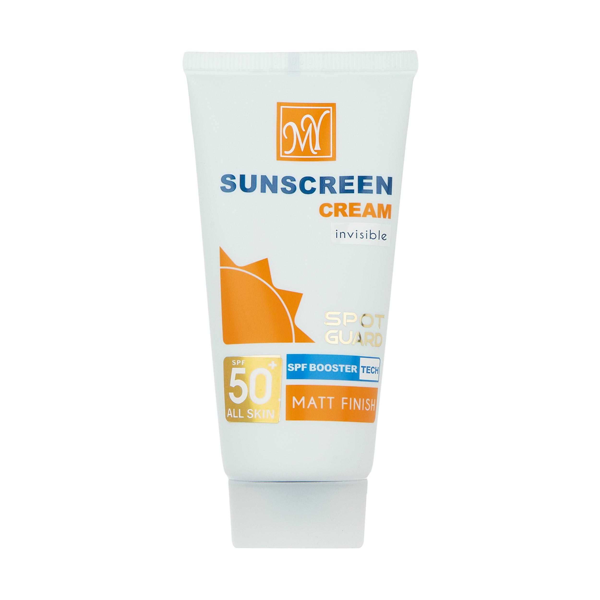 کرم ضد آفتاب بی رنگ مای spf50 مدل spot guard مناسب پوست های خشک حجم 50 میلی لیتر