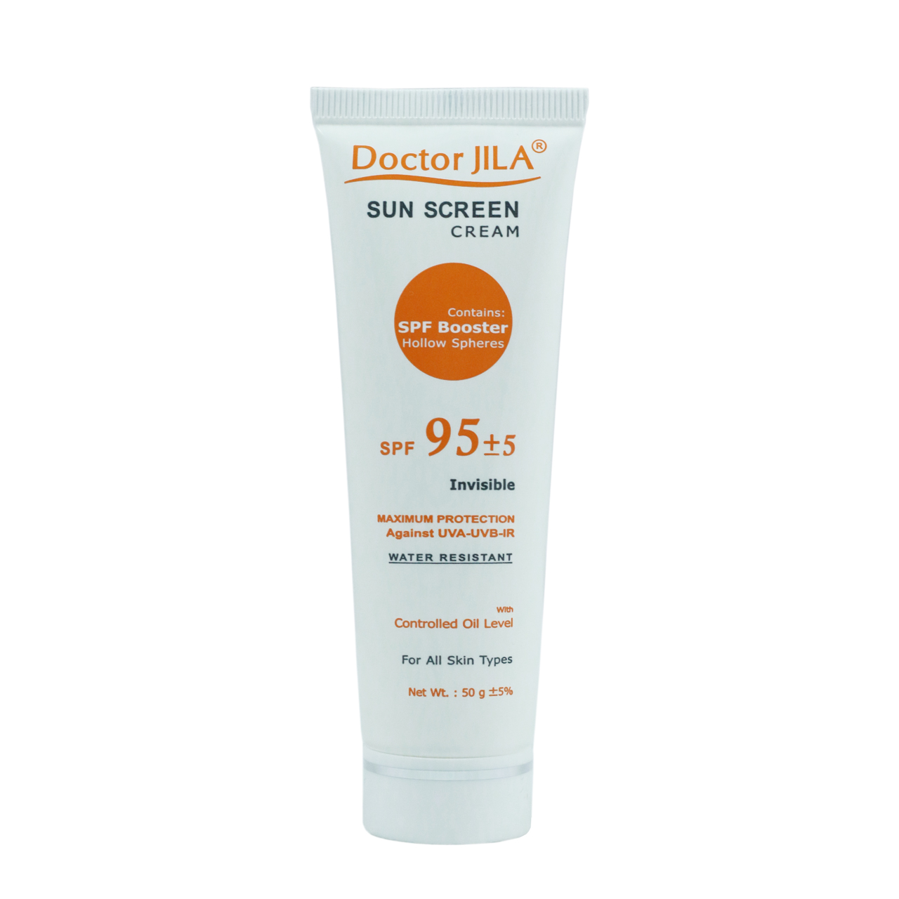 کرم ضد آفتاب دکتر ژیلا مدل invisible با spf 95 حجم 50میلی لیتر
