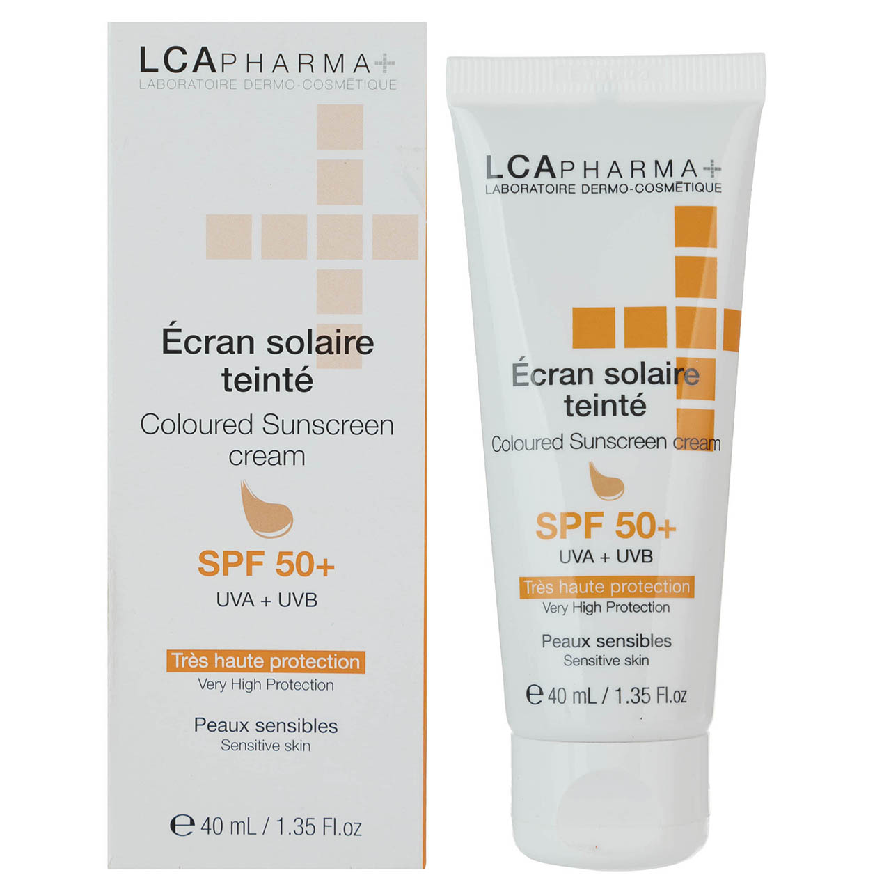کرم ضد آفتاب رنگی ال سی ای فارما مدل ecran solaire teinte حجم 40 میلی لیتر