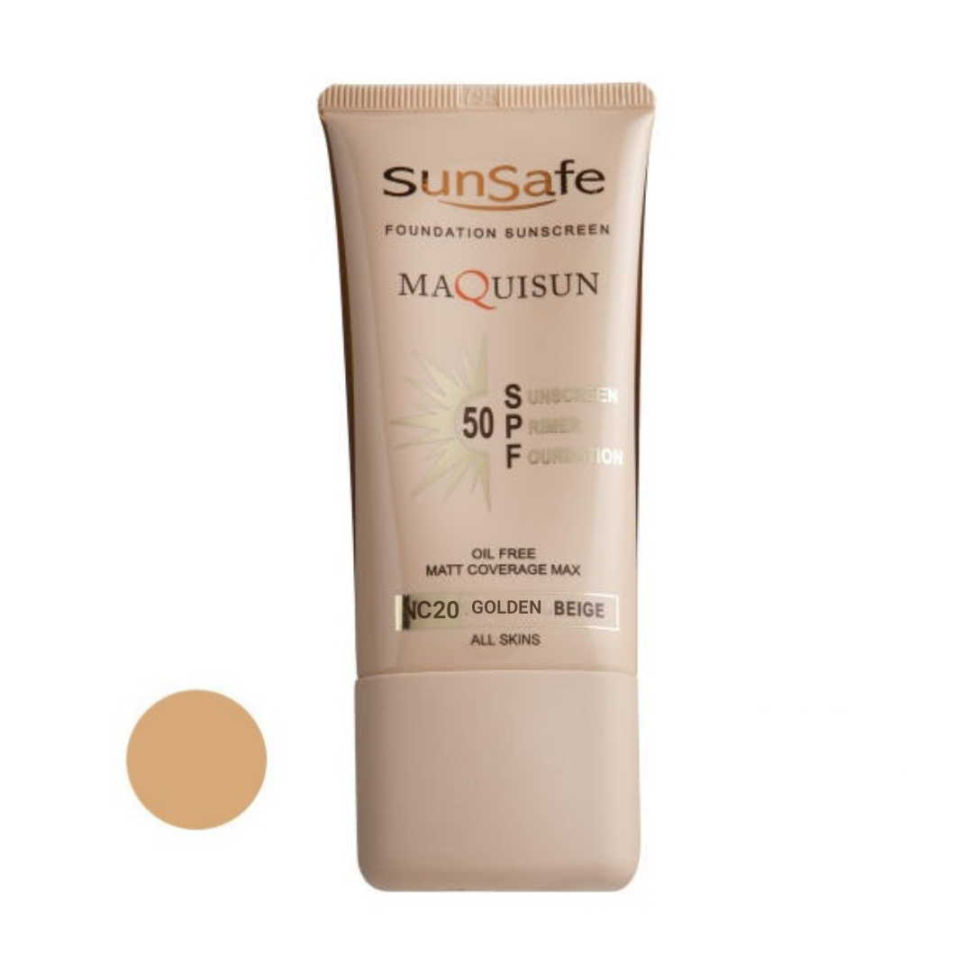 کرم ضد آفتاب رنگی سان سیف spf50 مدل nc20 مناسب انواع پوست حجم 40 میلی لیتر
