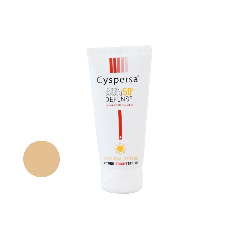 کرم ضد آفتاب رنگی سیسپرسا spf 50 مدل power bright nt ‌مناسب انواع پوست حجم 50 میلی‌لیتر