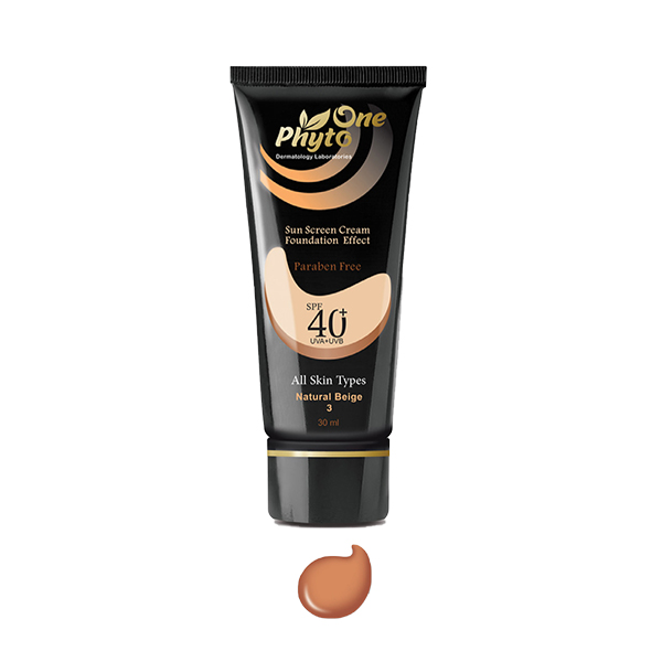 کرم ضد آفتاب رنگی فیتووان مدل natural beige spf 40 مناسب انواع پوست حجم 30 میلی لیتر