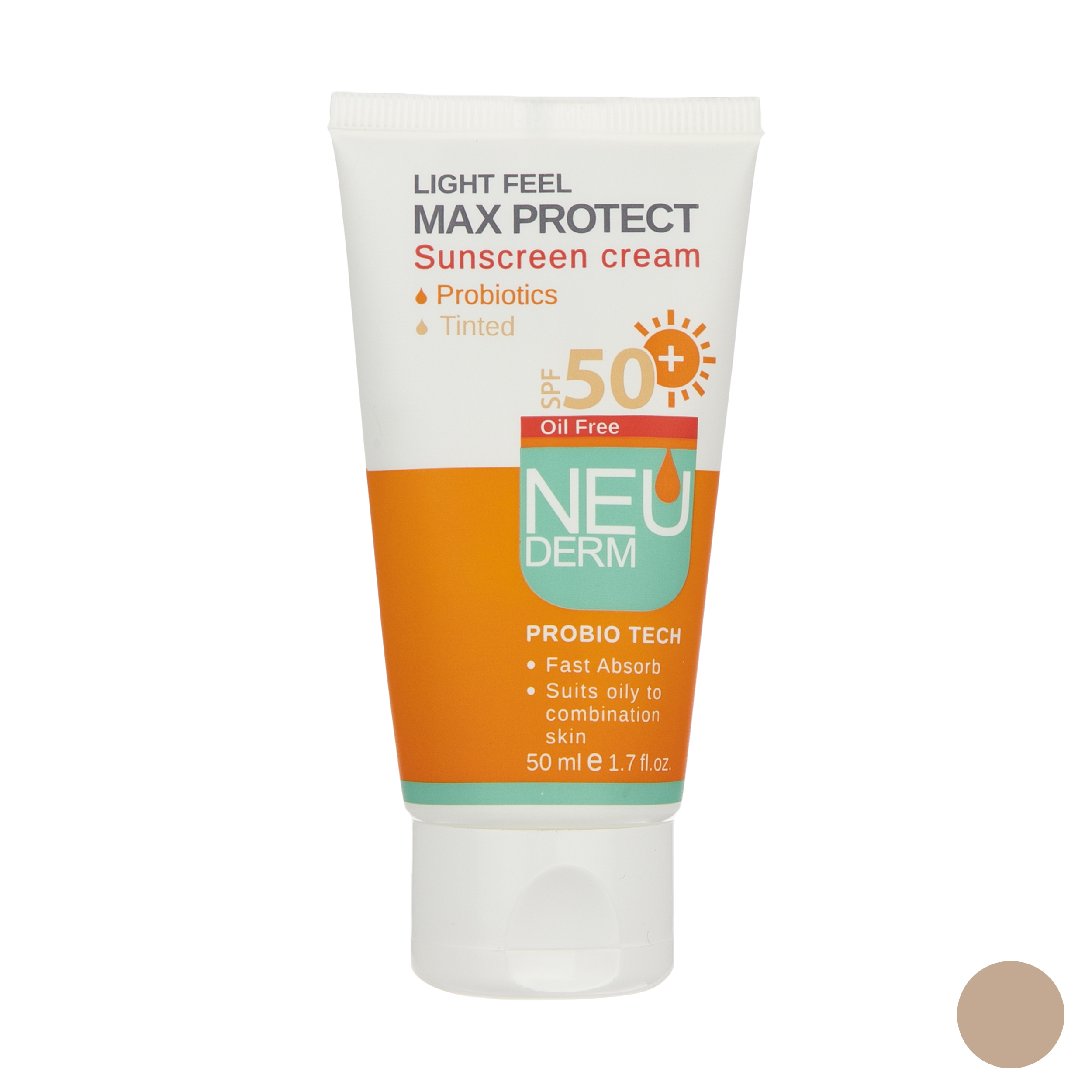 کرم ضد آفتاب رنگی نئودرم مدل max protect حجم 50 میلی لیتر