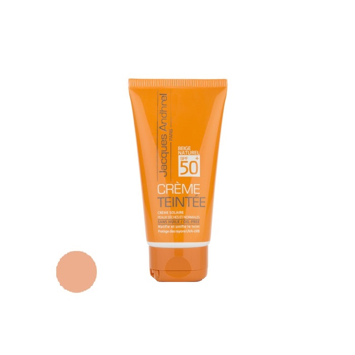 کرم ضد آفتاب رنگی ژاک اندرل spf 50 مدل tin01 مناسب برای پوست خشک حجم 50 میلی لیتر