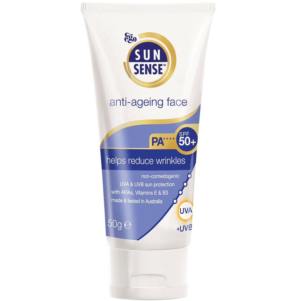 کرم ضد آفتاب سان سنس مدل anti aging spf50plus حجم 50 میلی لیتر