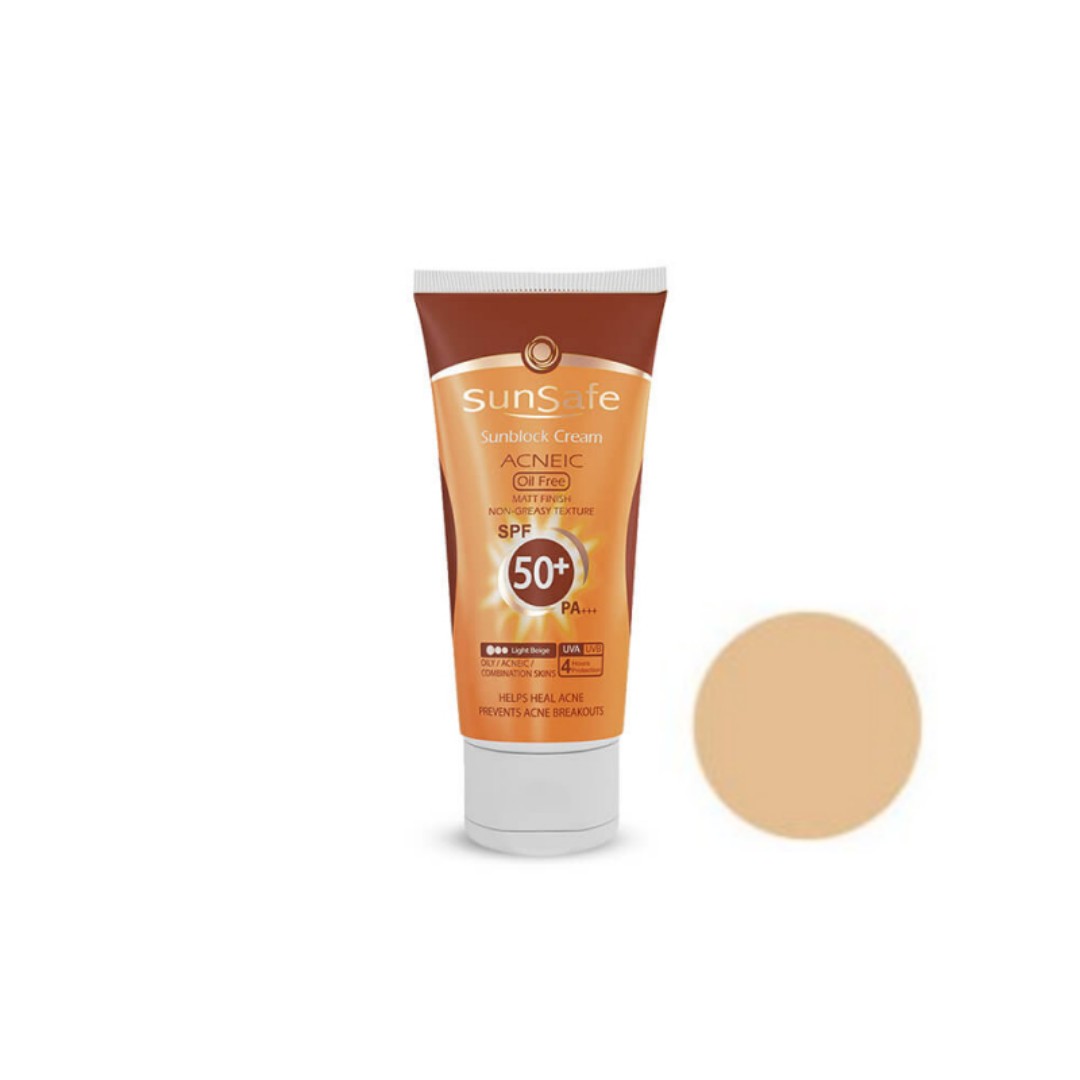 کرم ضد آفتاب سان سیف سری acneic مدل mat finish spf 50 حجم 75 میلی لیتر