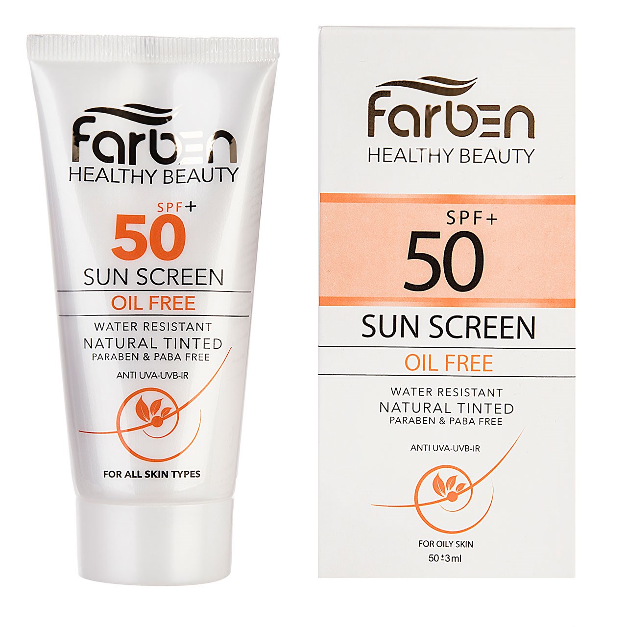 کرم ضد آفتاب فاربن مدل spf50 plus oil free حجم 50 میلی لیتر