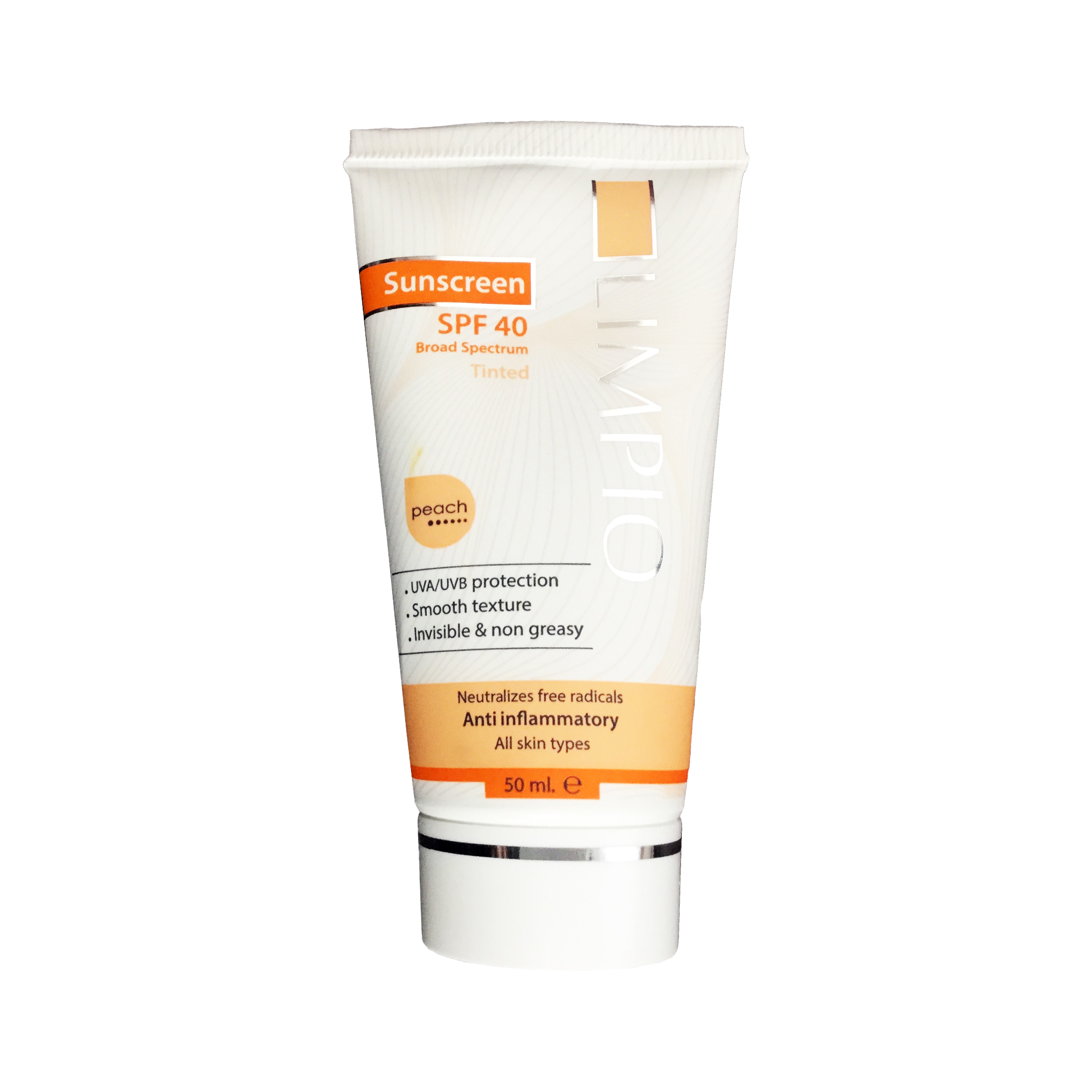 کرم ضد آفتاب لیمپیو مدل peach spf40 کد li0072 حجم 50 میلی لیتر