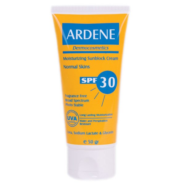 کرم ضد آفتاب مرطوب کننده آردن spf30