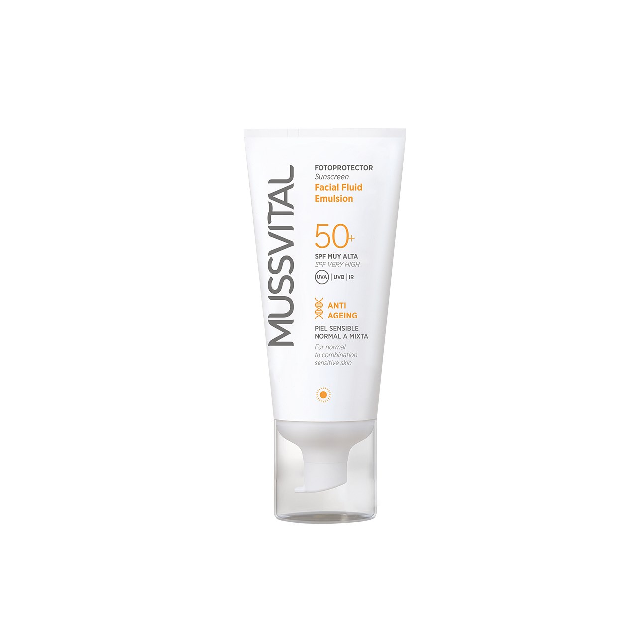 کرم ضد آفتاب موسویتال مدل spf 50 facial fluid emulsion حجم 50 میلی لیتر