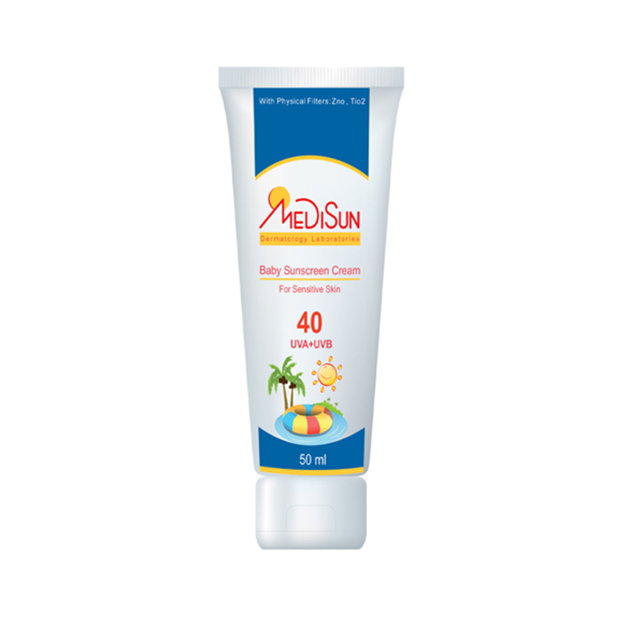 کرم ضد آفتاب کودکان مدیسان مدل spf40 حجم 50 میلی لیتر