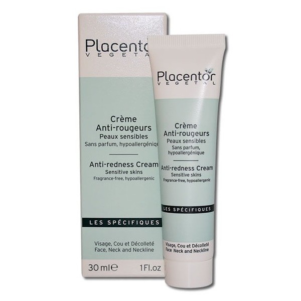کرم ضد قرمزی صورت و گردن پلاسنتور مدل anti redness حجم 30 میلی لیتر