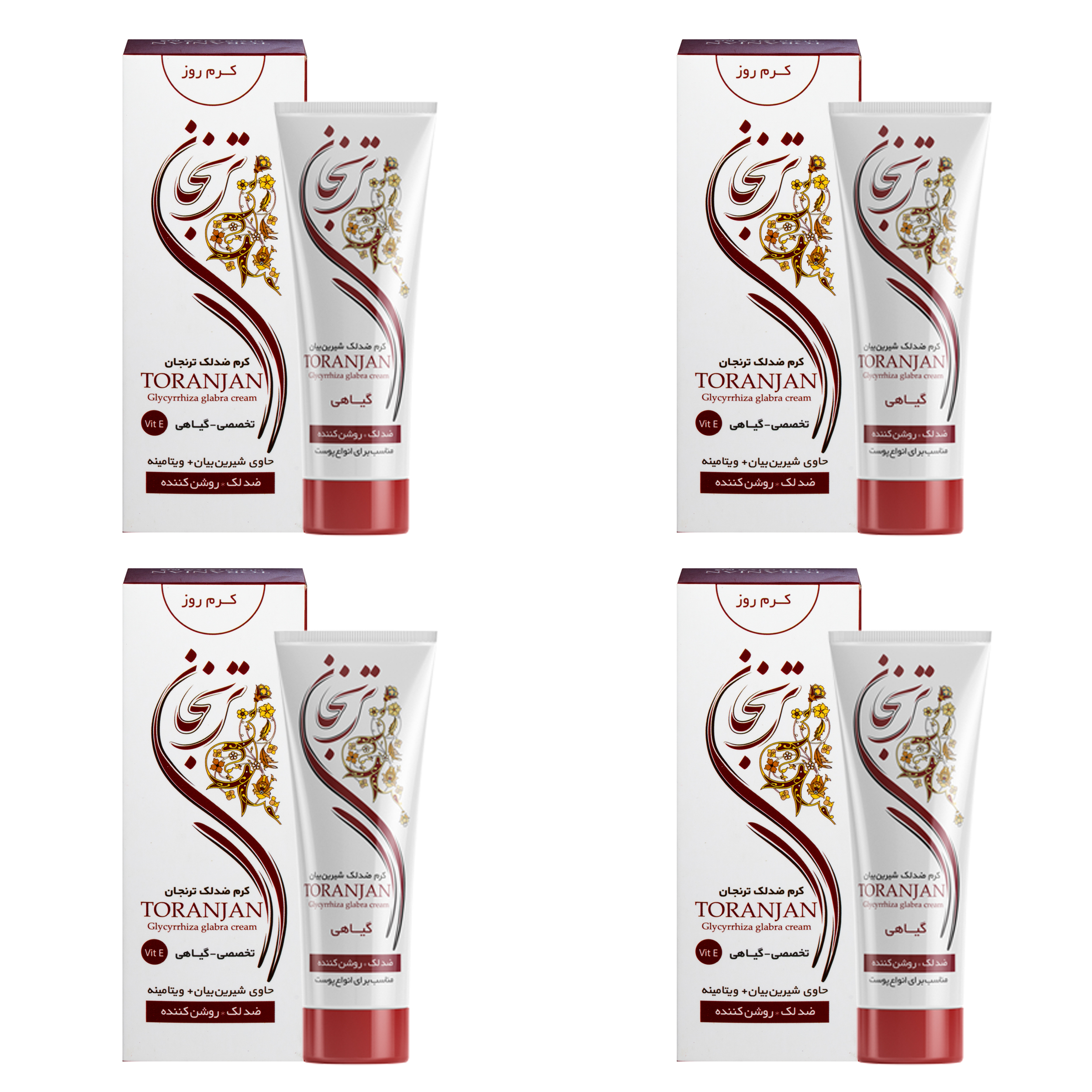 کرم ضد لک ترنجان مدل glycyrrhiza glabra حجم 50 میلی لیتر بسته 4 عددی