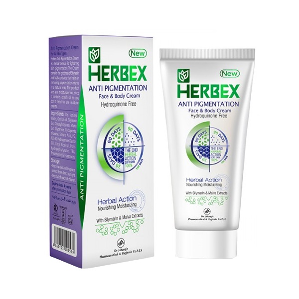 کرم ضد لک هربکس مدل hydroquinone free حجم 60 میلی لیتر