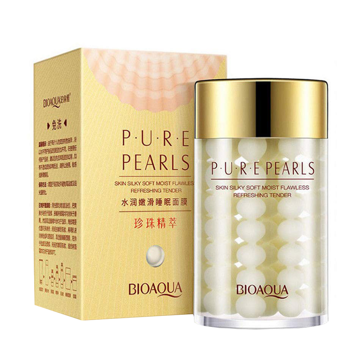 کرم ضد چروک بایو آکوا مدل p.u.r.e pearls حجم 120 میلی لیتر