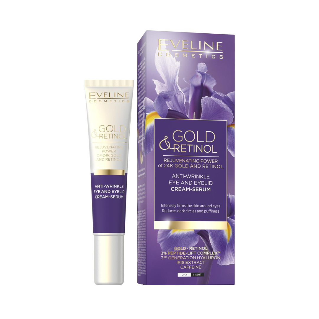 کرم ضد چروک دور چشم اولاین مدل gold and retinol حجم 20 میلی لیتر