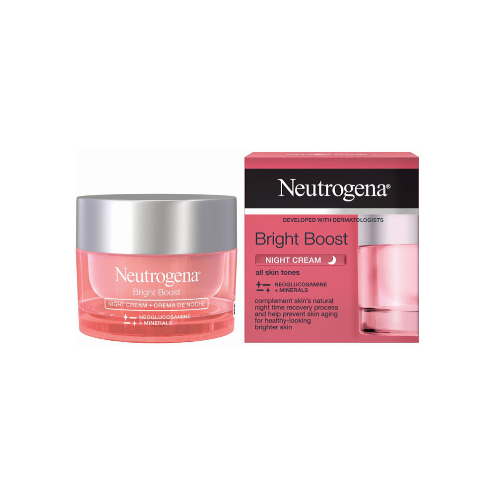 کرم ضد چروک شب نوتروژینا مدل bright boost حجم 50 میلی لیتر