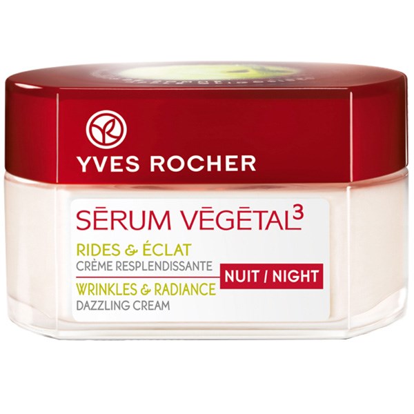 کرم ضد چروک و درخشان کننده شب ایو روشه مدل serum vegetal 3 anti wrinkle and radiance dazzling night حجم 50 میلی لیتر