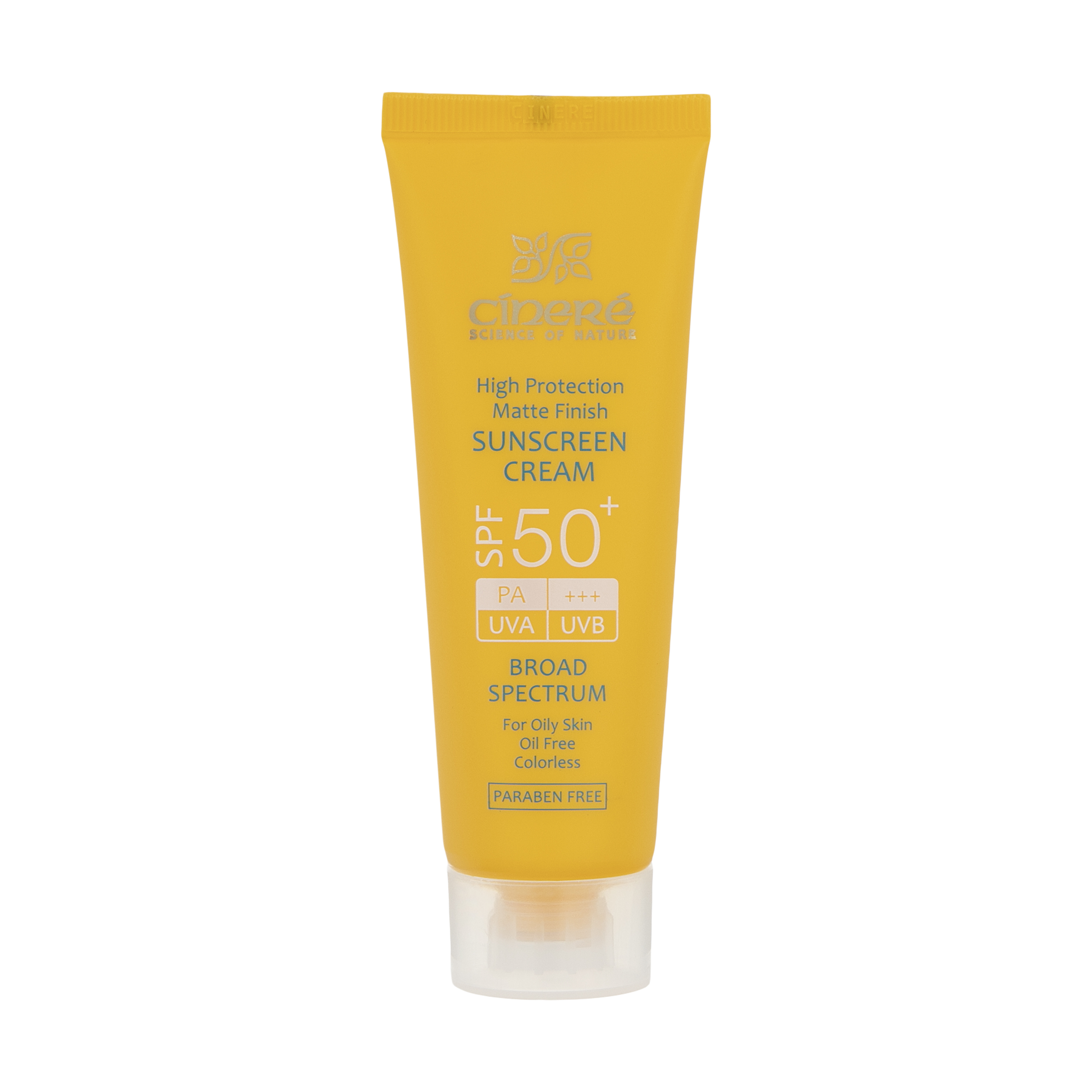 کرم ضدآفتاب بی رنگ سینره مدل spf 50 مناسب پوست چرب حجم 50 میلی لیتر