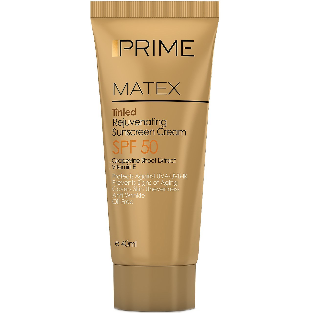 کرم ضدآفتاب رنگی پریم مدل matex tinted rejuvinating spf 50 حجم 40 میلی لیتر