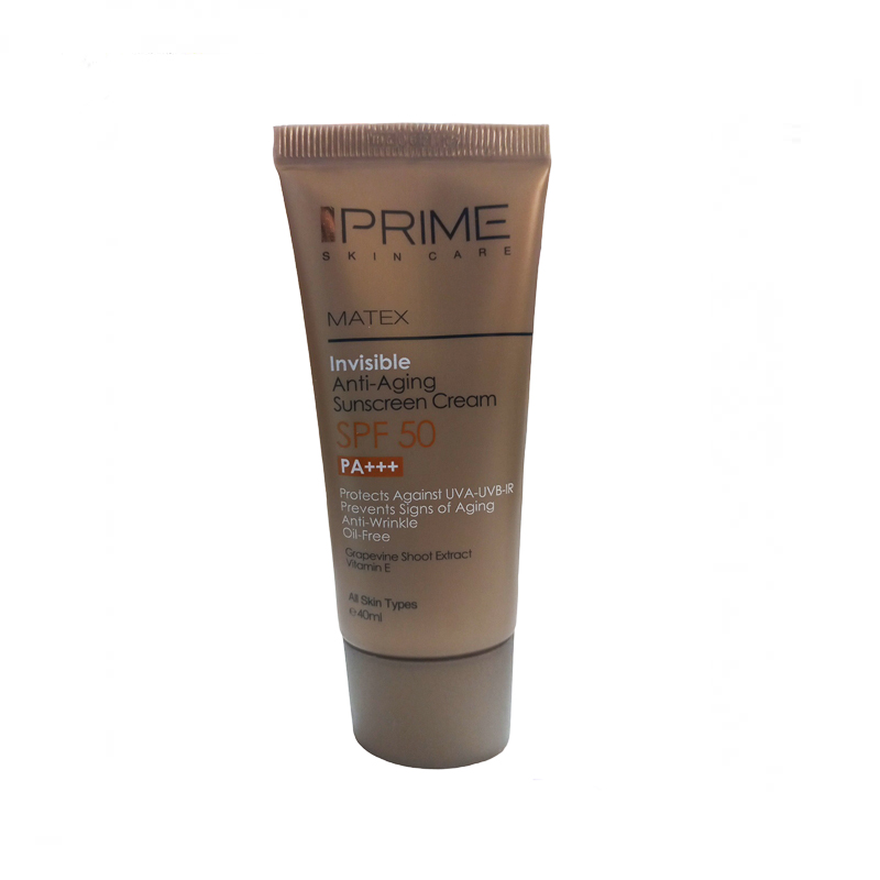 کرم ضدآفتاب و جوان کننده پریم مدل matex spf 50 حجم 40 میلی لیتر