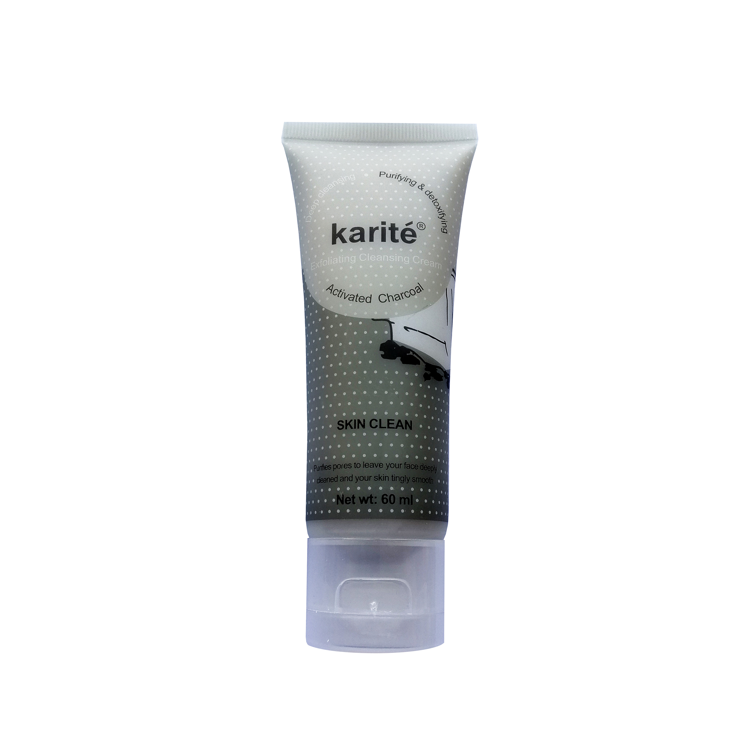 کرم لایه بردار پوست کاریته مدل activated charcoal حجم 60 میلی لیتر