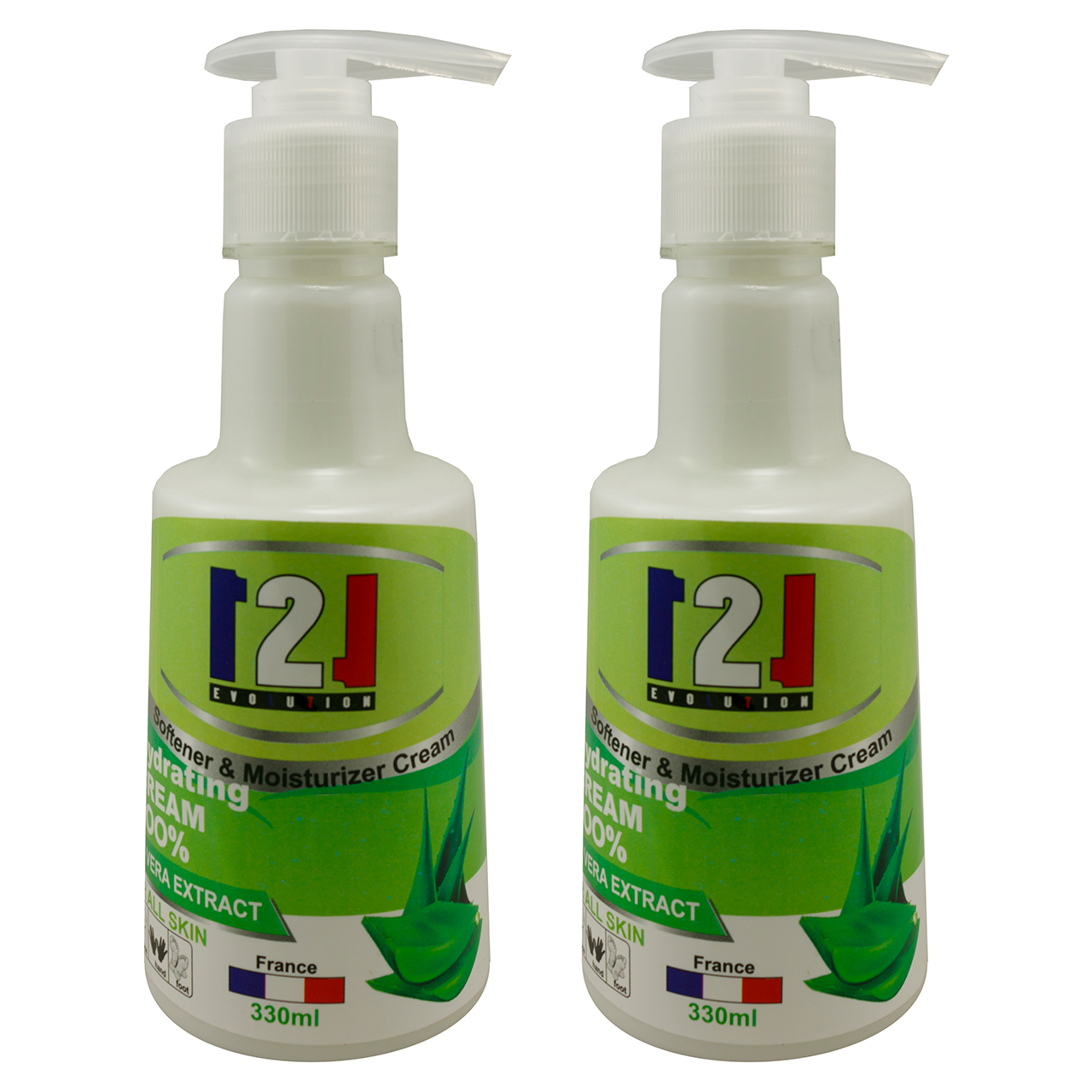 کرم مرطوب کننده 121 مدل aloevera حجم 330 میلی لیتر مجموعه 2 عددی