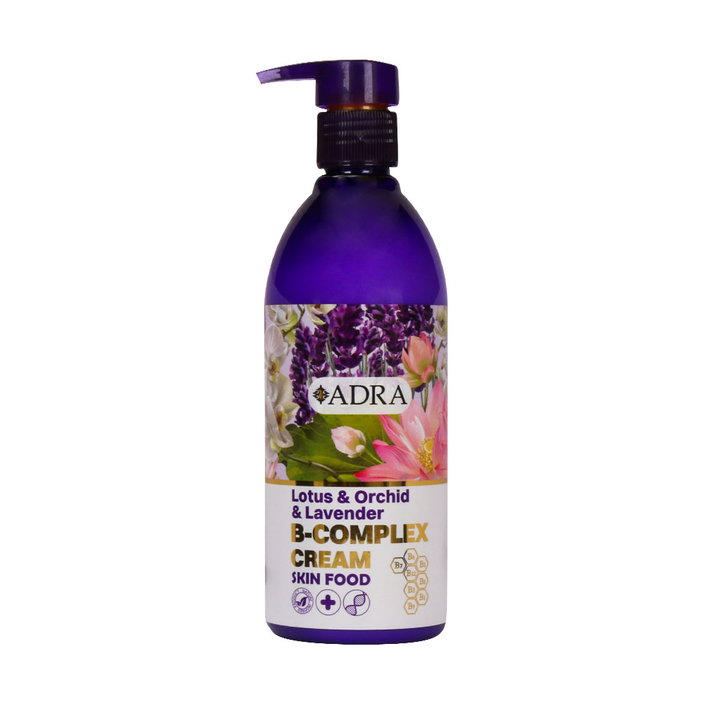 کرم مرطوب کننده آدرا مدل b complex حجم 350 میلی لیتر