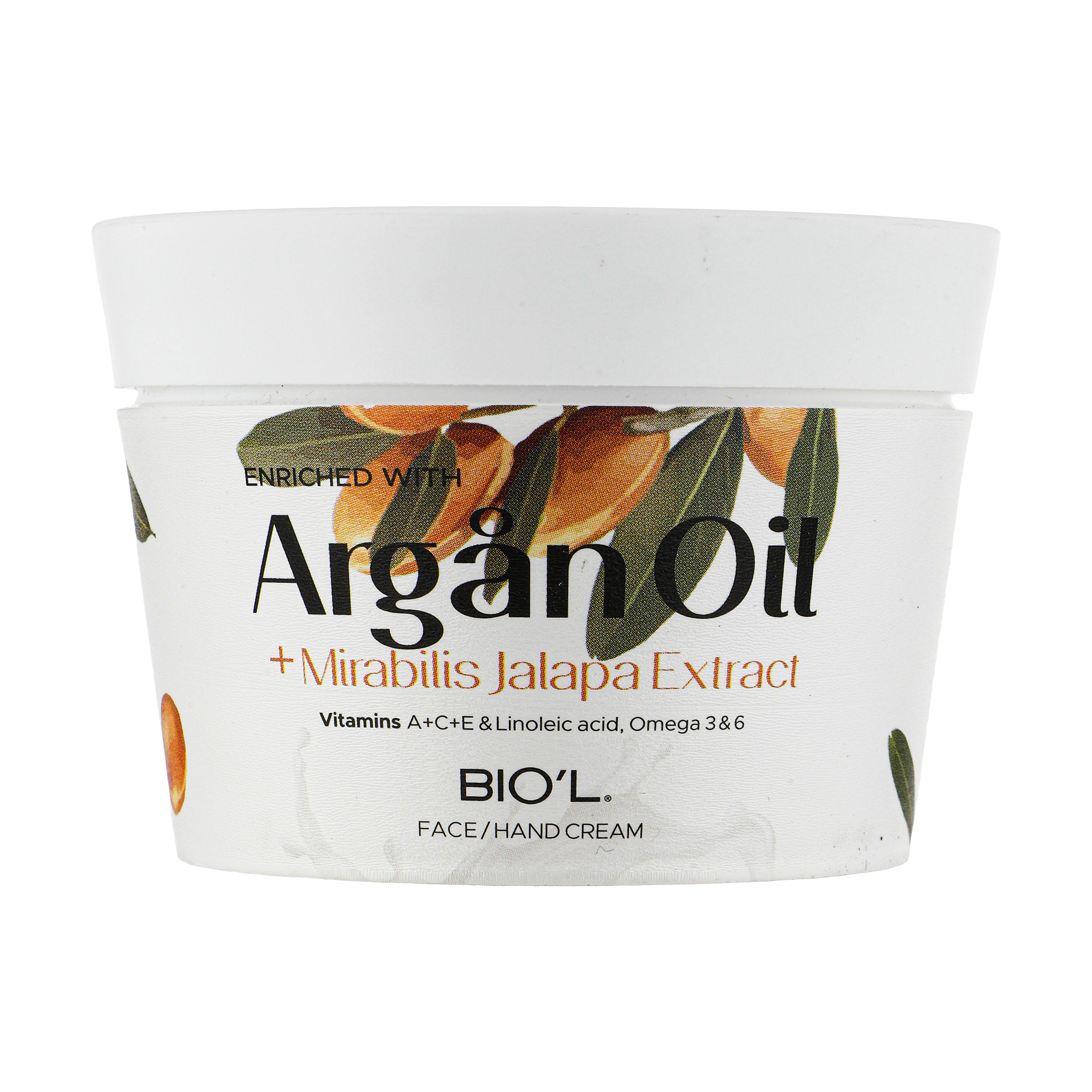 کرم مرطوب کننده بیول مدل argan oil حجم 200 میلی لیتر