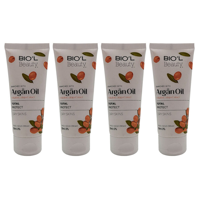 کرم مرطوب کننده بیول مدل روغن آرگان حجم 60 میلی لیتر مجموعه 4 عددی