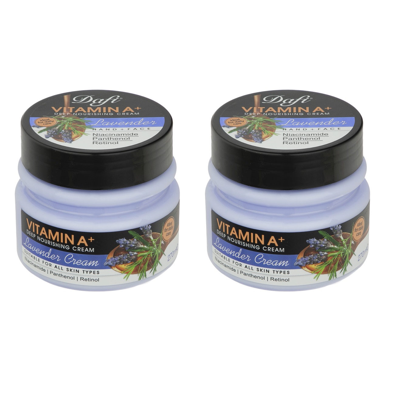 کرم مرطوب کننده دافی مدل lavender حجم 270 میلی لیتر مجموعه 2 عددی