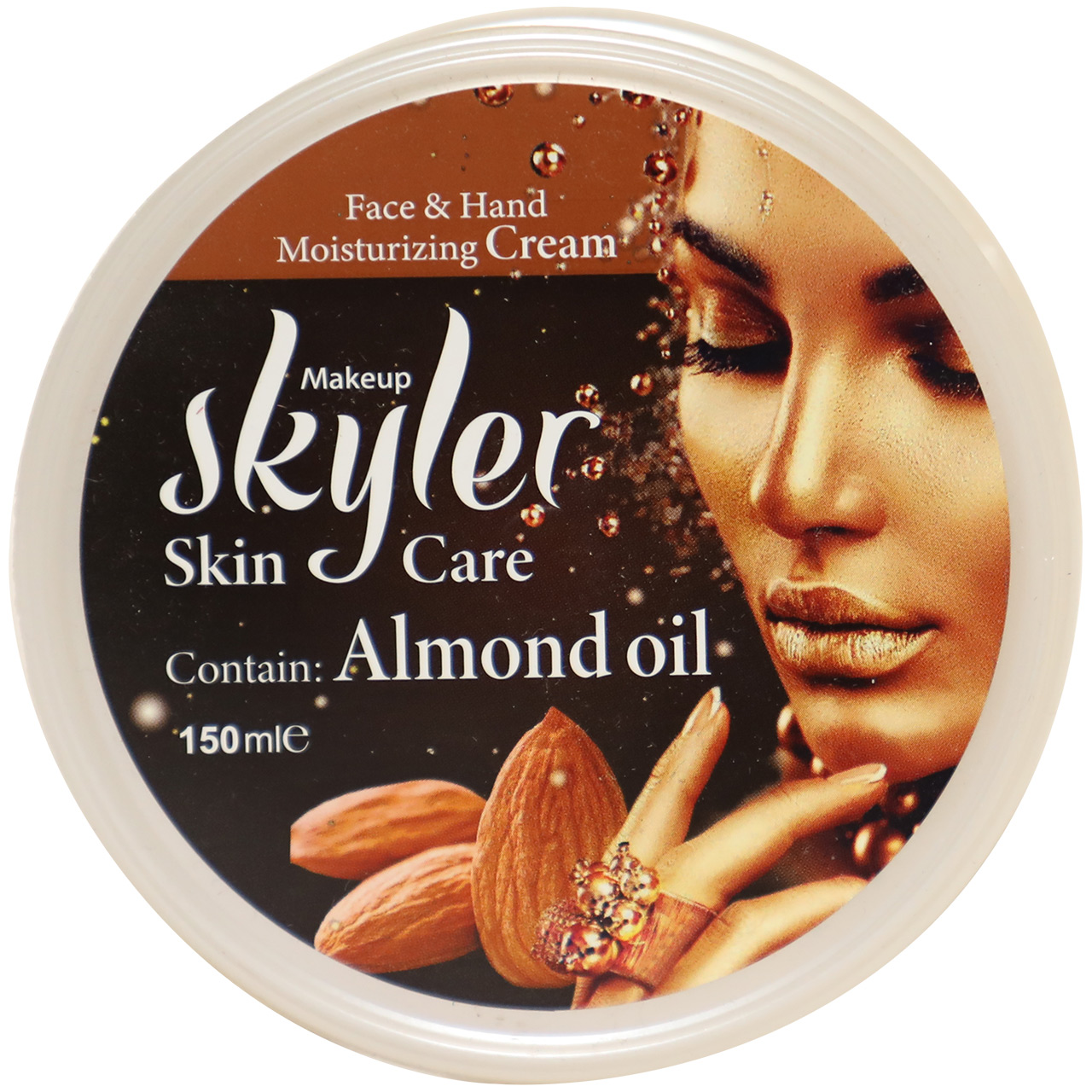 کرم مرطوب کننده دست و صورت اسکایلر مدل almond oil حجم 150 میلی لیتر