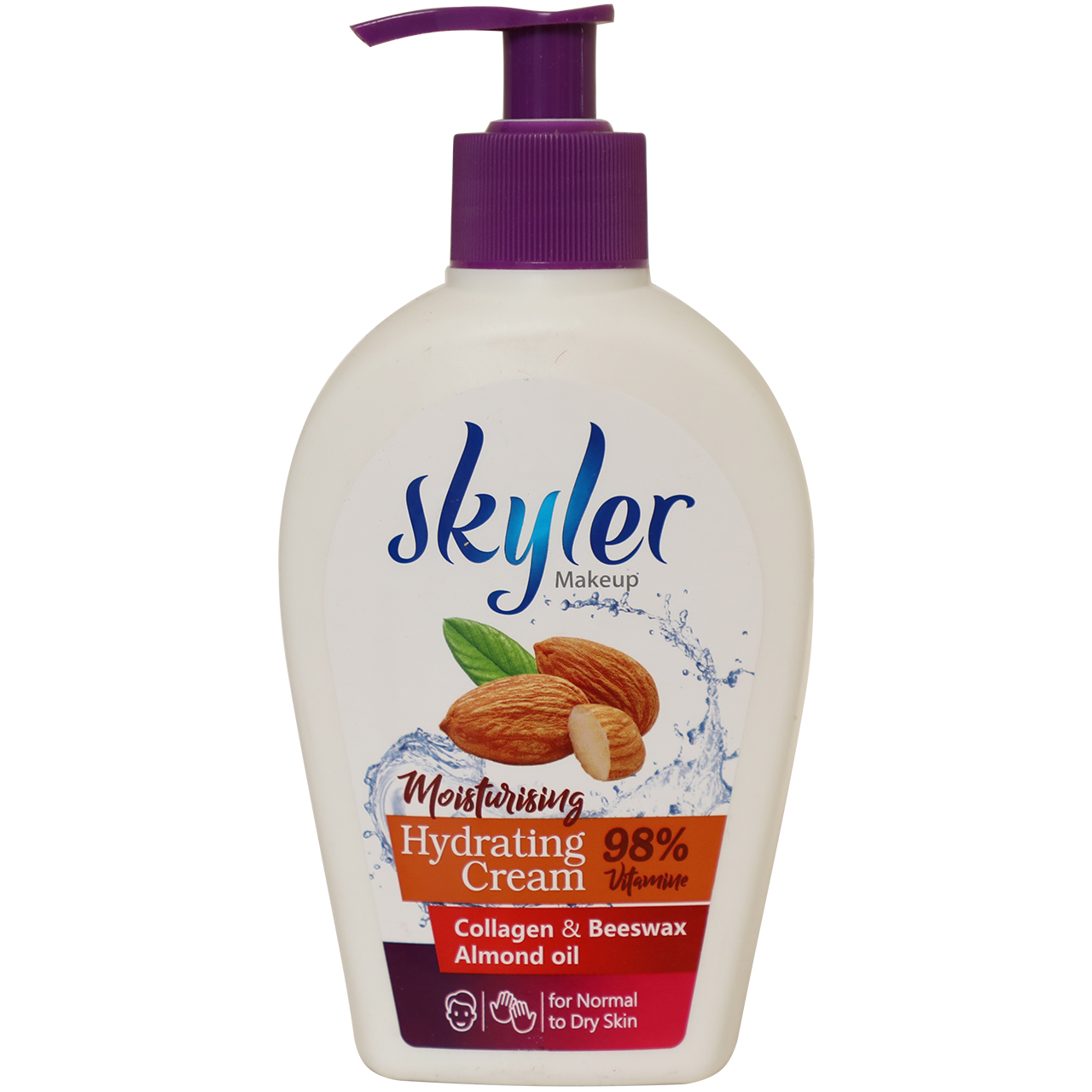 کرم مرطوب کننده دست و صورت اسکایلر مدل almond oil حجم 250 میلی لیتر