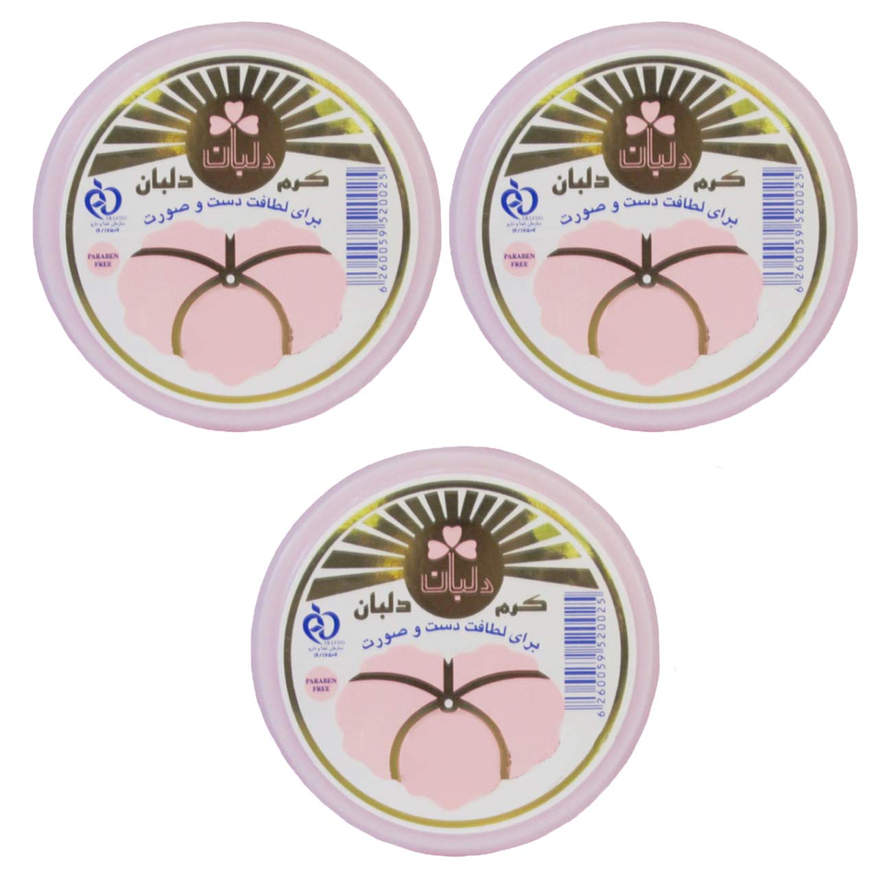 کرم مرطوب کننده دلبان مدل db03 حجم 90 میلی لیتر مجموعه 3 عددی