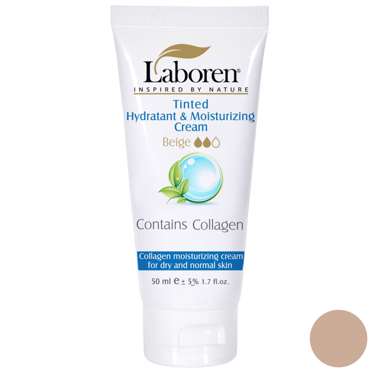 کرم مرطوب کننده رنگی لابورن مدل normal beige حجم 50 میلی لیتر