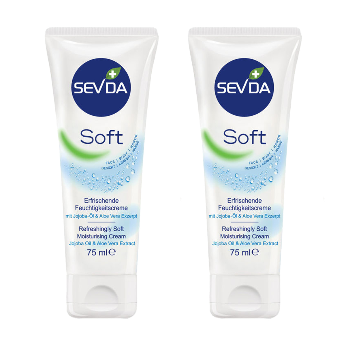 کرم مرطوب کننده سودا مدل soft حجم 75 میلی لیتر مجموعه 2 عددی