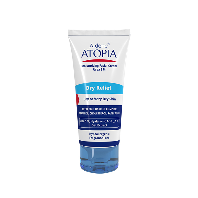 کرم مرطوب کننده صورت آردن آتوپیا مدل dry relief حجم 50 میلی لیتر