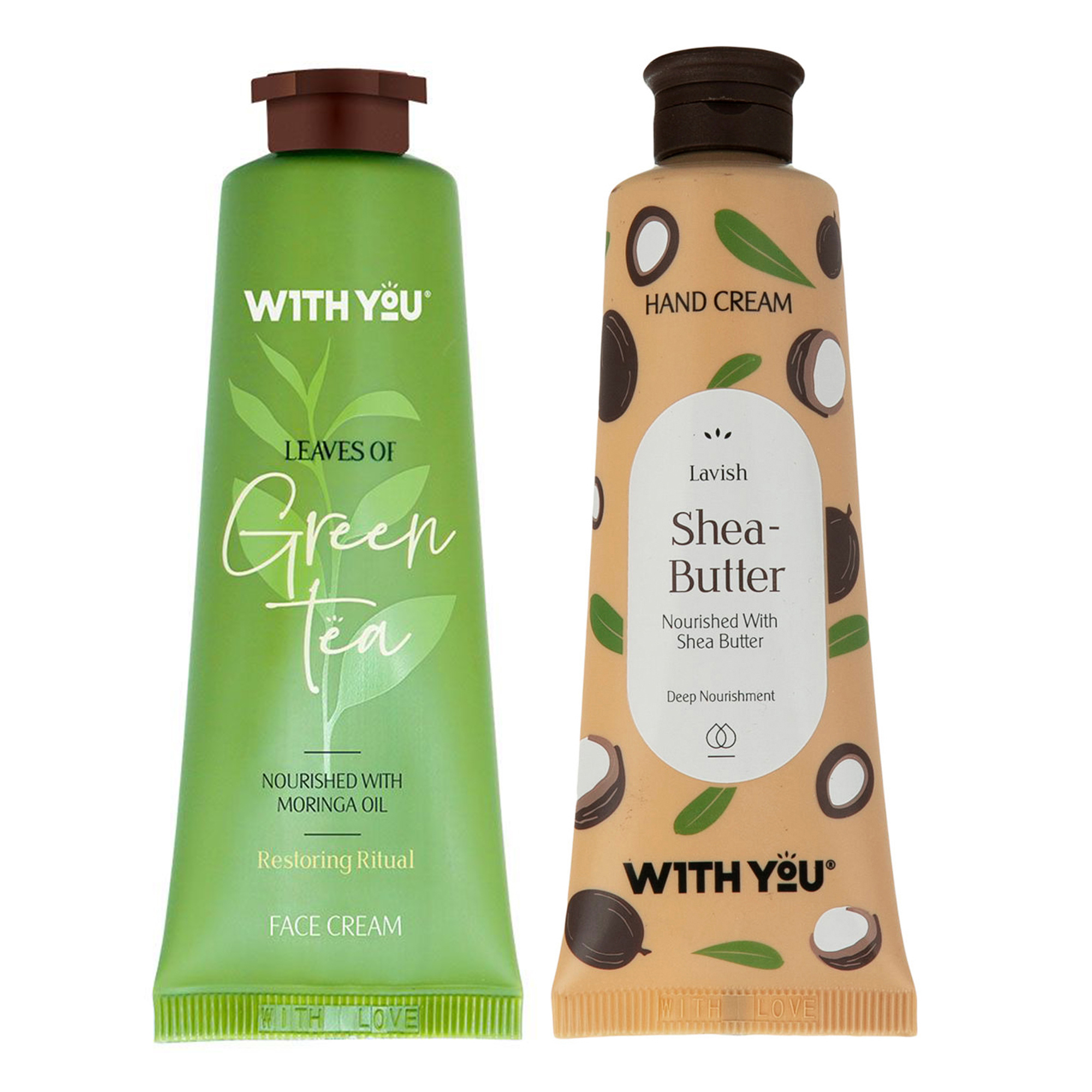 کرم مرطوب کننده ویت یو مدل green tea and shea butter حجم 50 میلی لیتر مجموعه 2 عددی