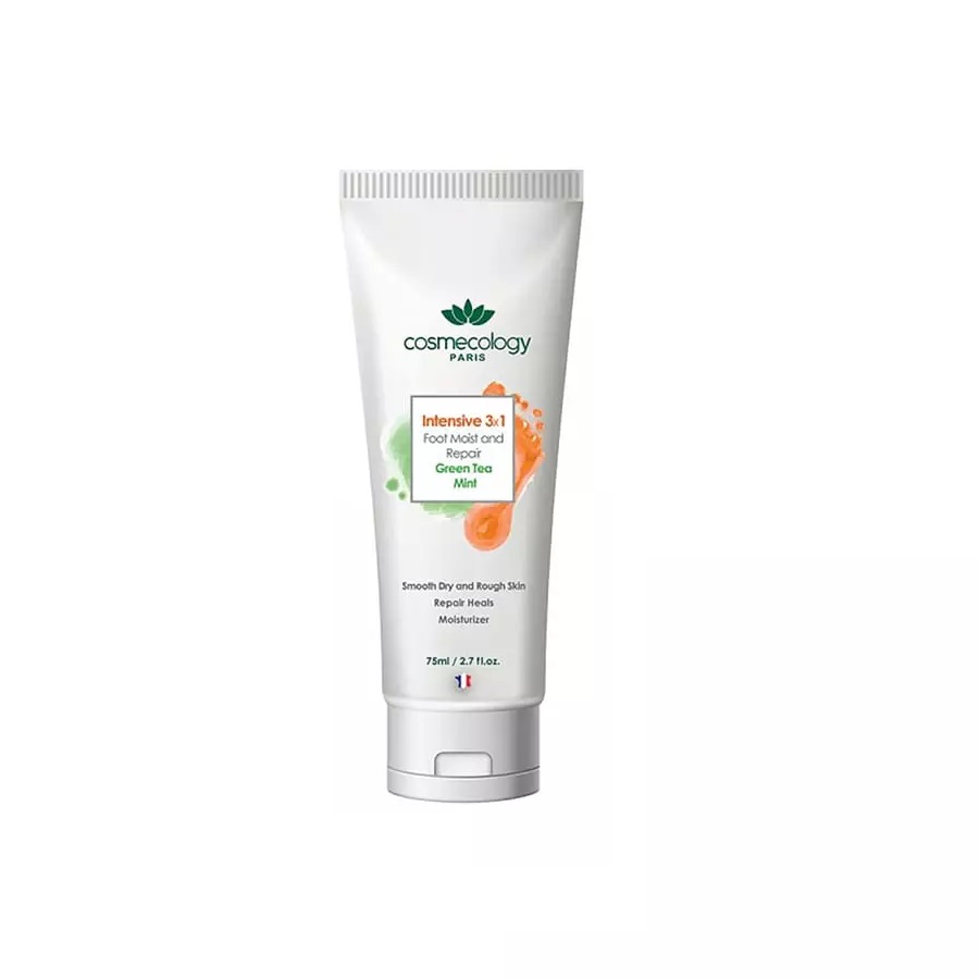 کرم مرطوب کننده پا کاسمکولوژی مدل green tea mint حجم 75 میلی لیتر