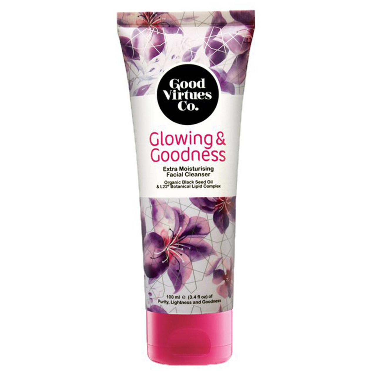 کرم پاک کننده و مرطوب کننده صورت گود ورچو مدل extra moisturising facial cleanser حجم 100 میلی لیتر