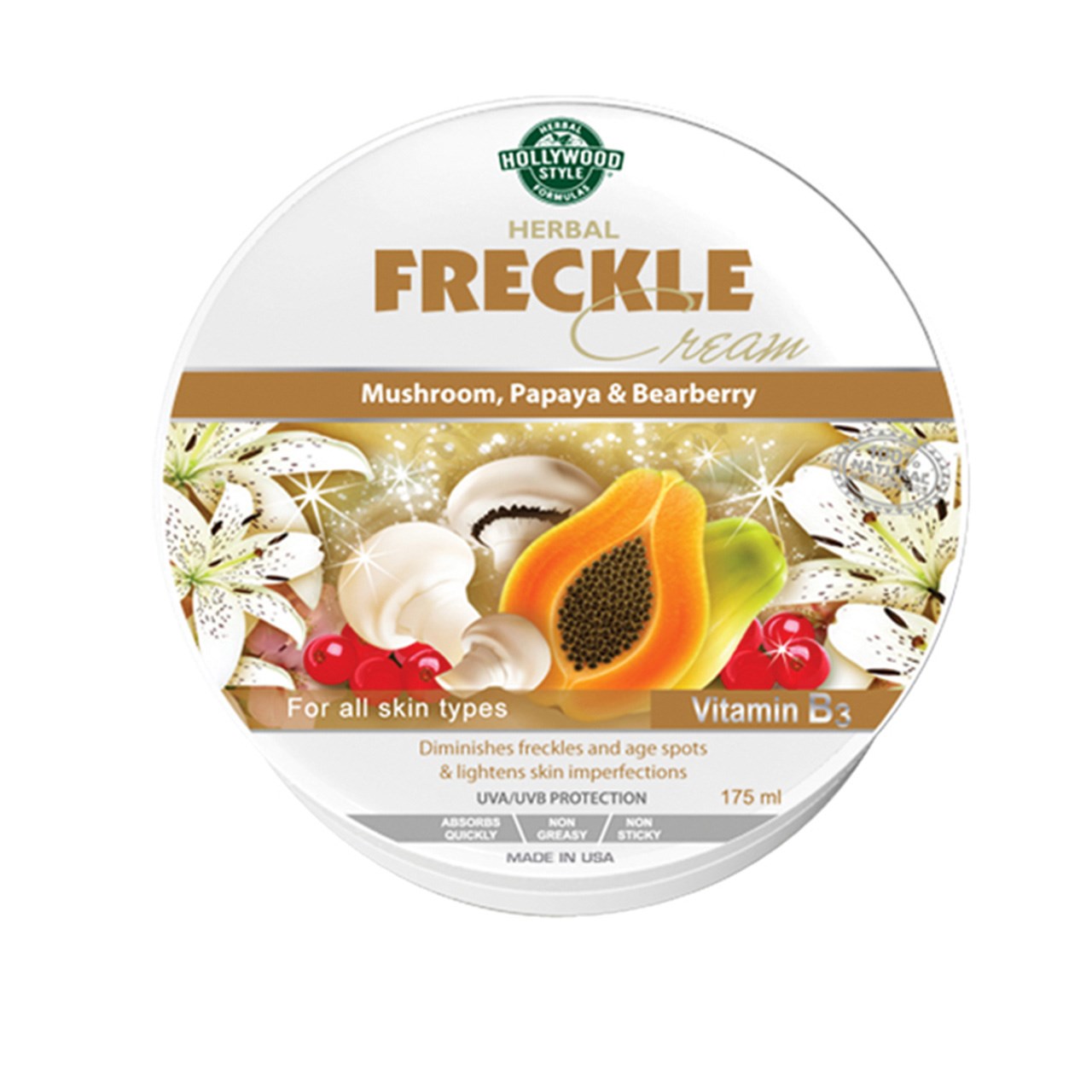کرم گیاهی از بین برنده لک هالیوود استایل مدل freckle حجم 175 میلی لیتر