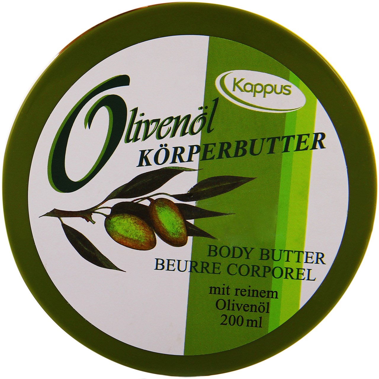 کره بدن کاپوس مدل olive oil حجم 200 میلی لیتر