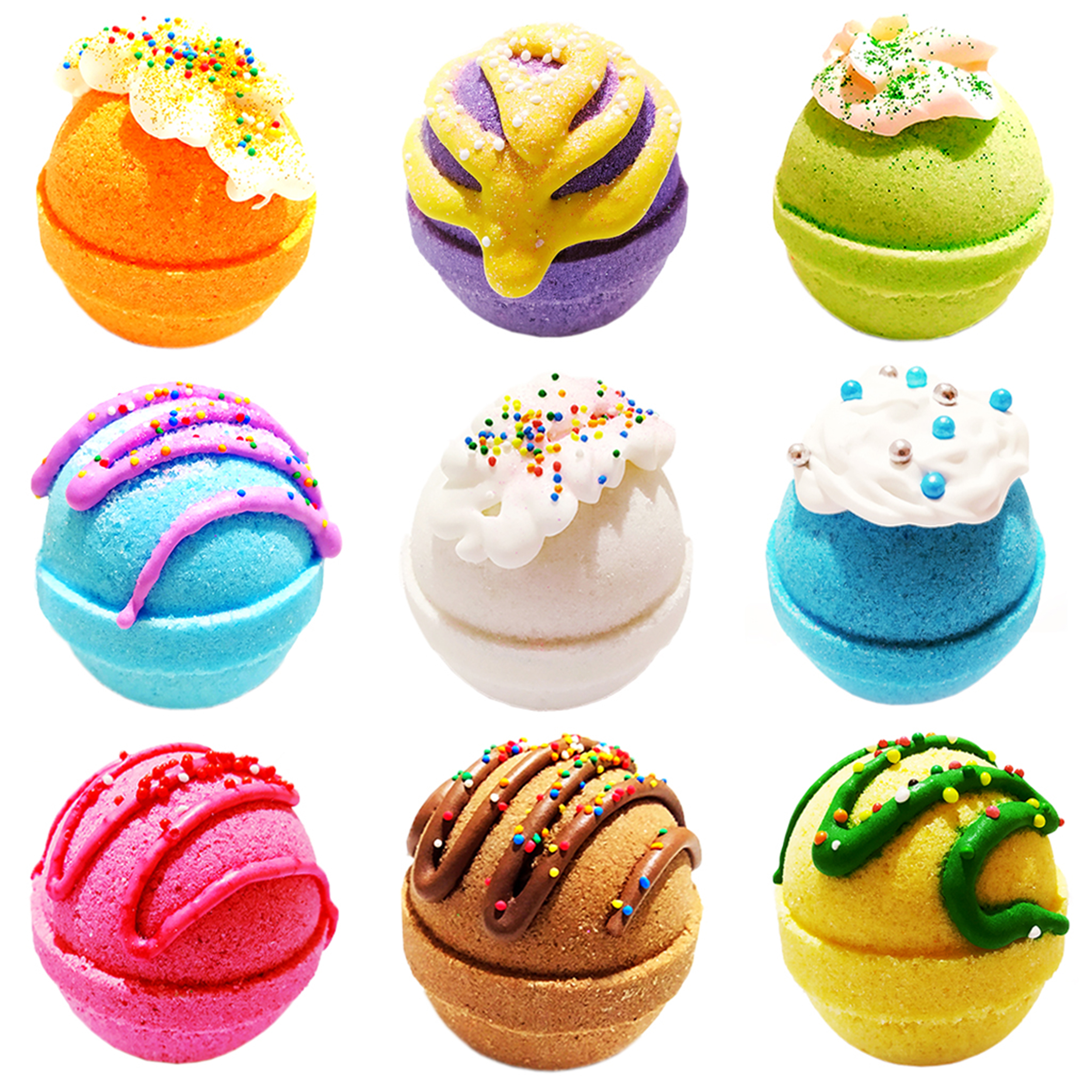 کوکتل نمک حمام اور مدل mix pedicure sweets وزن ۱۱۵ گرم بسته ۹ عددی