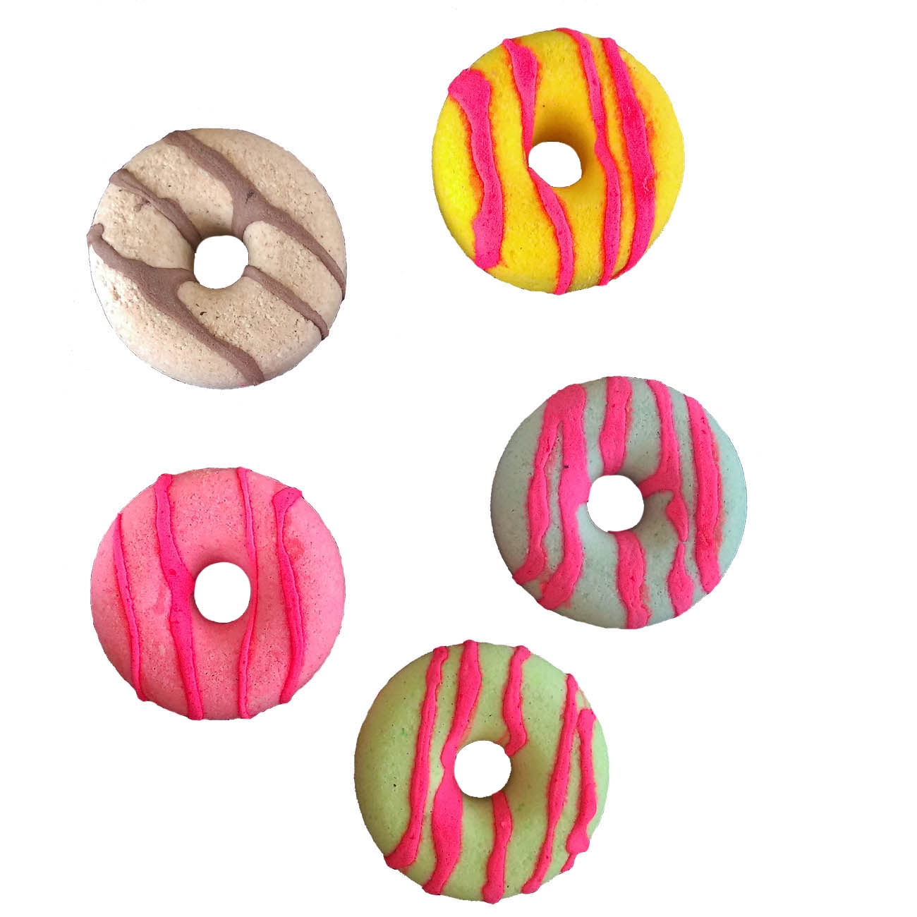کوکتل نمک حمام مدل doughnut وزن 500 گرم بسته 5 عددی