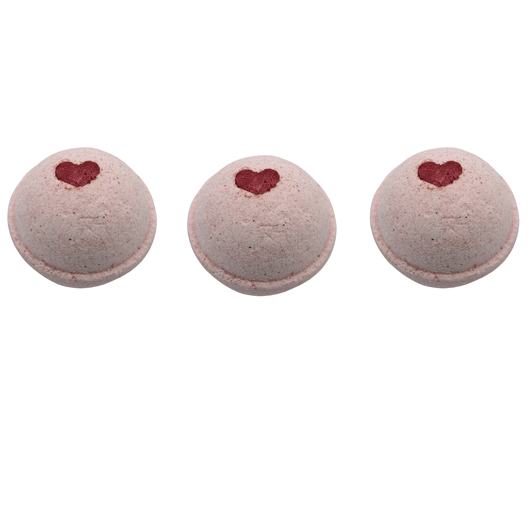 کوکتل نمک حمام مدل heart 03 وزن 60 گرم بسته 3 عددی